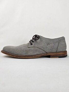 Dockers Braxton Men's Canvas Oxford Shoes | Gray Tweed Lace-Up, Size 10